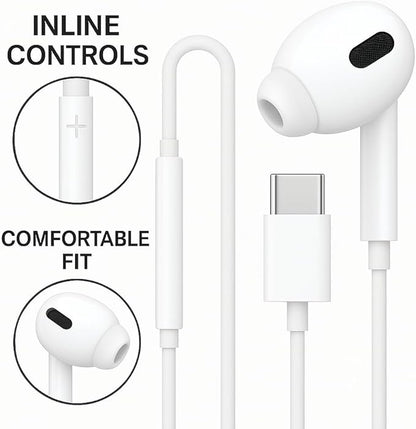 Wired Earbuds with Mic Noise Cancelling