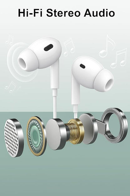 Wired Earbuds with Mic Noise Cancelling